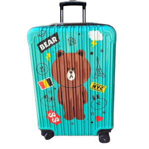 Dětský cestovní kufr tyrkysový s medvídkem 45l