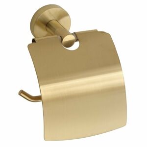 Sapho XR732GB X-Round Gold držák toaletního papíru, s krytem, zlatá