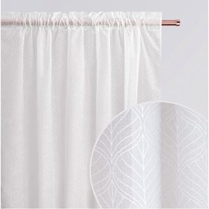 Decentní záclona se vzory na řasící pásku 140 x 280 cm