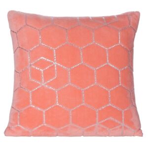 Dekorační povlak na polštář v krásné korálově růžové barvě