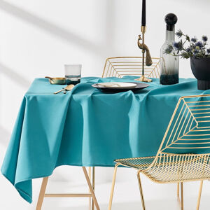 Dekorační ubrus na stůl v tyrkysové barvě 140 x 300 cm