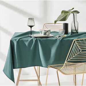 Dekorační ubrus na stůl v tmavě zelené barvě 140 x 260 cm