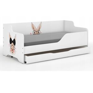 Dětská postel s rozkošným zajíčkem 160x80 cm
