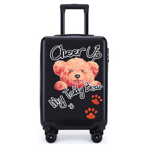 Dětský cestovní kufr černý s macíkem 45 l