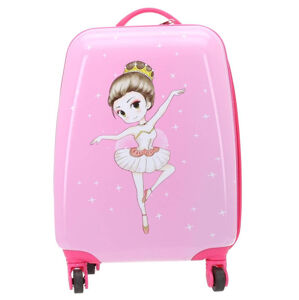 Dětský cestovní kufr růžový s balerínkou 32l