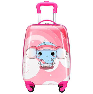 Dětský cestovní kufr růžový se slonem 32l