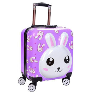 Dětský cestovní kufr s 3D králíkem 32 l