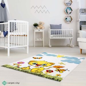 Dokonalý dětský krémový koberec do dětského pokoje lvíče