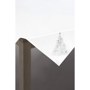 Elegantní vánoční ubrus se stříbrným stromečkem