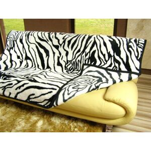 Hřejivé teplé luxusní deky z akrylu zebrové barvy