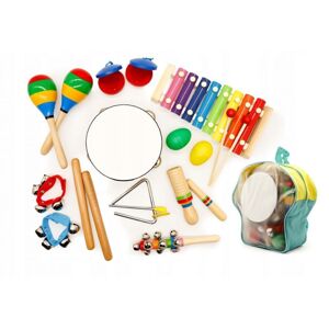 Hudební sada 10 barevných nástrojů + batoh