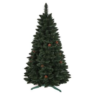 Hustý umělý vánoční stromek borovice se šiškami 180 cm