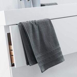 Jednobarevný ručník tmavě šedý bez vzoru 50 x 90 cm