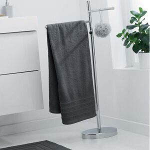 Jednobarevný ručník tmavě šedý bez vzoru 70 x 130 cm