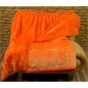 Klasické teplé deky z akrylu oranžové barvy