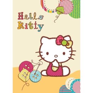 Krémová dětská deka Hello Kitty