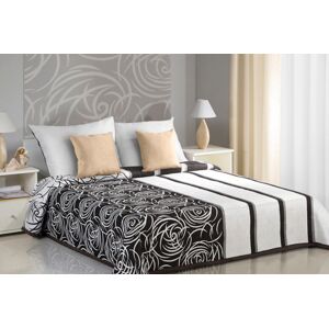 Krémově hnědé oboustranné přikrývky na postel s abstrakným vzorem