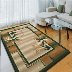 Kusový koberec v béžovo zelené barvě