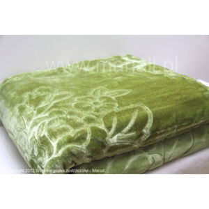 Luxusní deka ve světlé olivově zelené barvě