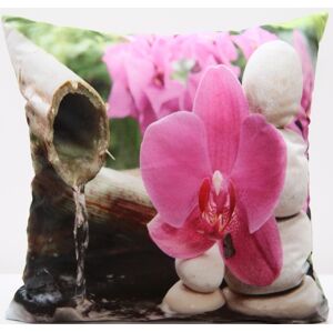 Luxusní povlak na polštář s motivem fialová orchidej