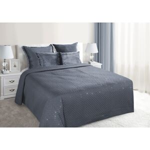 Luxusní přehoz na postel v tmavě šedé barvě