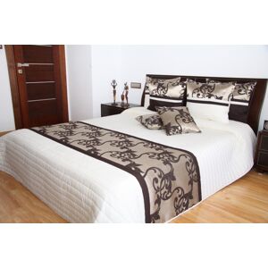 Luxusní přehozy na postel v bílé barvě s ornamenty