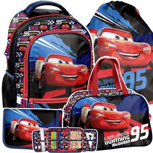 Moderní 4-dílný školní batoh CARS pro kluky