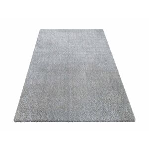 Moderní huňatý koberec v šedé barvě