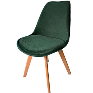Moderní jídelní židle v zelené barvě