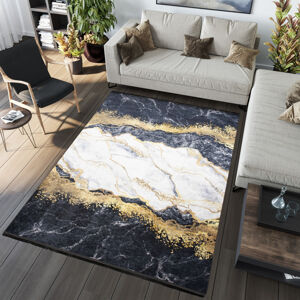 Moderní koberec s protiskluzovou úpravou a abstraktním vzorem