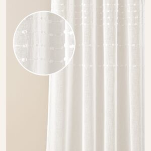 Moderní krémový závěs Marisa se stříbrnými průchodkami 140 x 260 cm