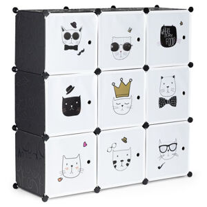 Modulární skříňka do dětského pokoje Veselé kočičky