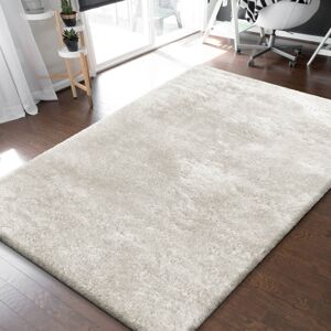 Nadčasový krémově bílý hustý chlupatý koberec