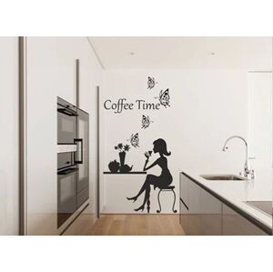 Nálepka na zeď do kuchyně čas na váš šálek kávy