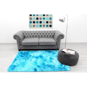 Ombre plyšový koberec modré barvy 120 x 170 cm