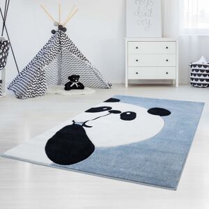 Originální dětský modrý koberec panda