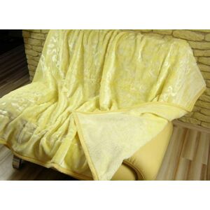 Originální teplé deky máslové barvy