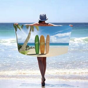 Plážová osuška s motivem pláže a surfování