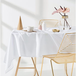 Dekorační ubrus na stůl v bíle barvě 110 x 160 cm
