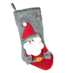 Šedé vánoční boty s Santa Clausem