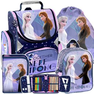 Štvorčasťová školní taška Frozen pro dívky