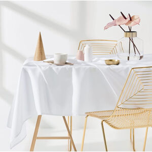 Dekorační ubrus na stůl v bíle barvě 130 x 180 cm
