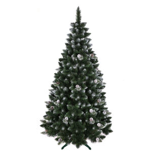 Vánoční strom se šiškami a krystaly 220 cm