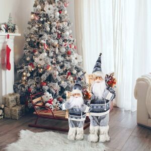 Vysoká dekoračná vianočná figúrka Mikuláša s čarovnou paličkou 60 cm